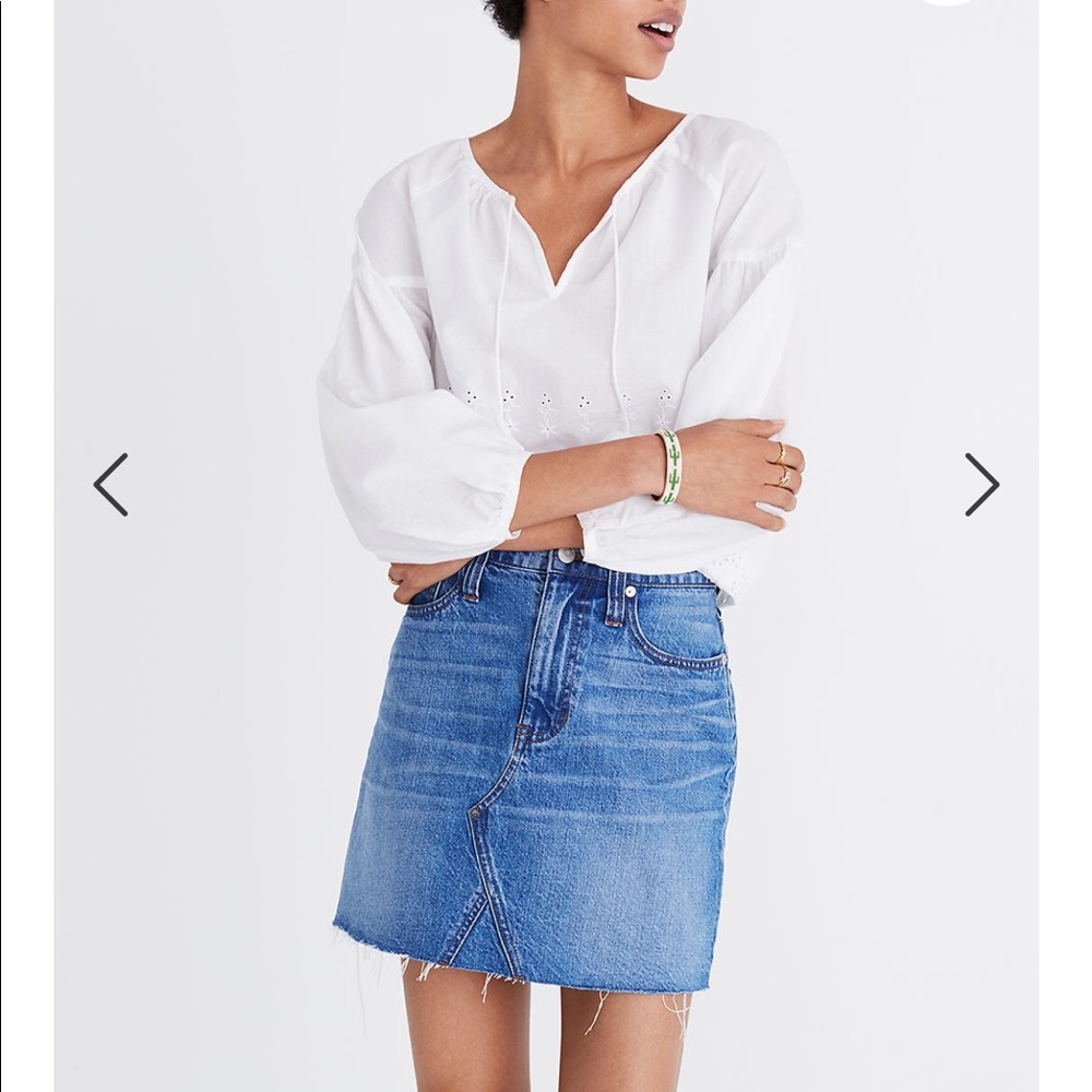 NWT Madewell Denim Mini Skirt